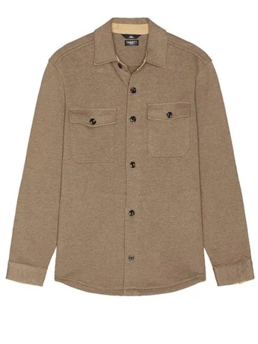 Faherty Inlet CPO Medium Walnut Melange Shirt Jacket